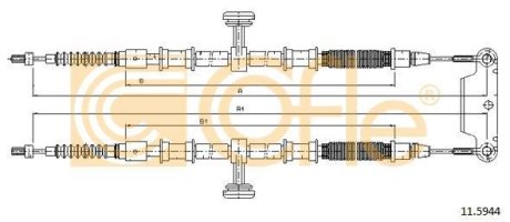 Трос, стояночная тормозная система COFLE 92.11.5944
