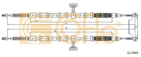 Трос, стояночная тормозная система COFLE 92.11.5945