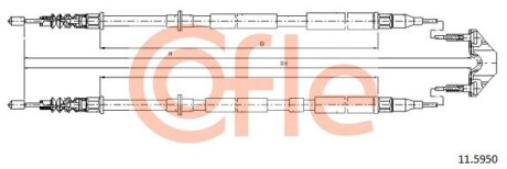 Трос, стояночная тормозная система COFLE 92.11.5950