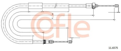 Трос, стояночная тормозная система COFLE 92.11.6575