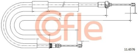 Трос, стояночная тормозная система COFLE 92.11.6576