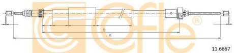 Трос, стояночная тормозная система COFLE 92.11.6667 (фото 1)