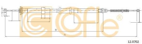Трос, стояночная тормозная система COFLE 92.12.0702