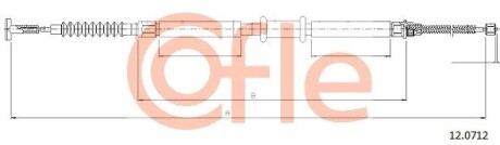 Трос, стояночная тормозная система COFLE 92.12.0712