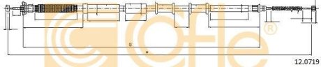 Трос, стояночная тормозная система COFLE 92.12.0719