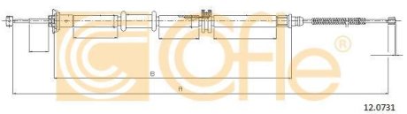 Трос, стояночная тормозная система COFLE 92.12.0731 (фото 1)