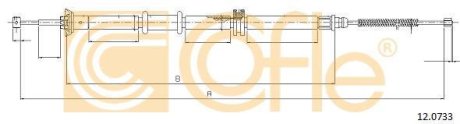 Трос, стояночная тормозная система COFLE 92.12.0733 (фото 1)
