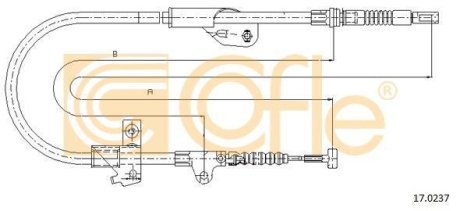 Трос, стояночная тормозная система COFLE 92.17.0237 (фото 1)