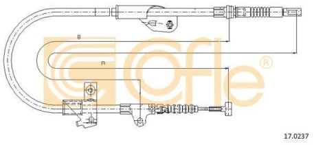 Трос, стояночная тормозная система COFLE 92.17.0237