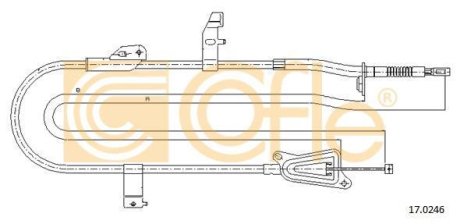 Трос, стояночная тормозная система COFLE 92.17.0246 (фото 1)