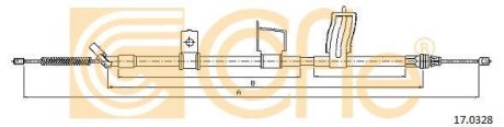 Трос, стояночная тормозная система COFLE 92.17.0328 (фото 1)