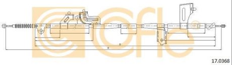 Трос, стояночная тормозная система COFLE 92.17.0368