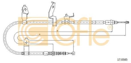 Трос, стояночная тормозная система COFLE 92.17.0585 (фото 1)
