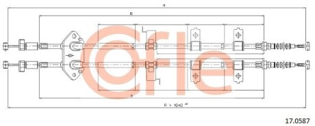 Трос, стояночная тормозная система COFLE 92.17.0587