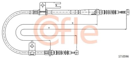 Трос, стояночная тормозная система COFLE 92.17.0596
