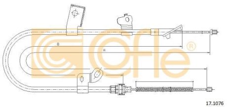 Трос, стояночная тормозная система COFLE 92.17.1076