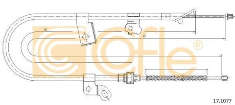 Трос, стояночная тормозная система COFLE 92.17.1077