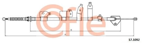 Трос, стояночная тормозная система COFLE 92.17.1092