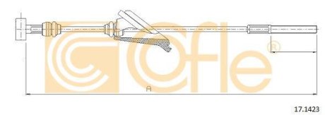 Трос, стояночная тормозная система COFLE 92.17.1423 (фото 1)