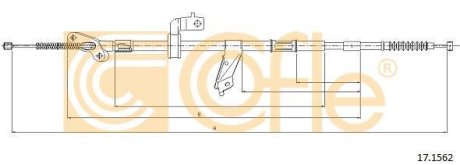 Трос, стояночная тормозная система COFLE 92.17.1562 (фото 1)