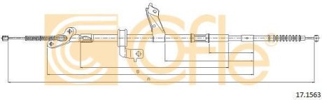 Трос, стояночная тормозная система COFLE 92.17.1563 (фото 1)