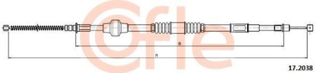 Трос, стояночная тормозная система COFLE 92.17.2038
