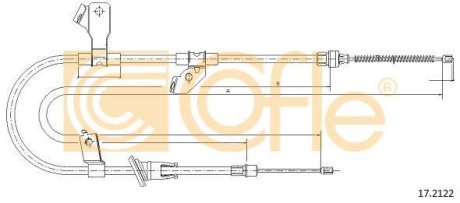 Трос, стояночная тормозная система COFLE 92.17.2122 (фото 1)