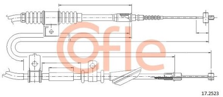 Трос, стояночная тормозная система COFLE 92.17.2523