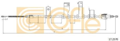 Трос, стояночная тормозная система COFLE 92.17.2570