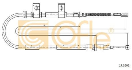 Трос, стояночная тормозная система COFLE 92.17.3502