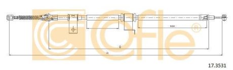 Трос, стояночная тормозная система COFLE 92.17.3531 (фото 1)