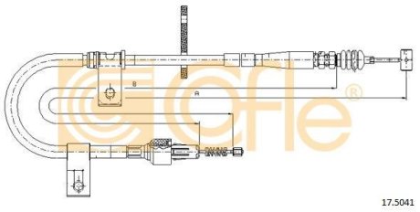 Трос, стояночная тормозная система COFLE 92.17.5041 (фото 1)