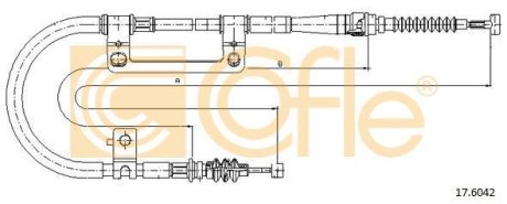 Трос, стояночная тормозная система COFLE 92.17.6042