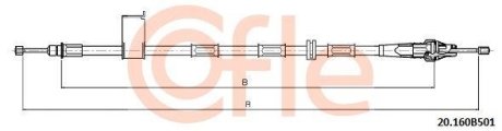 Трос, стояночная тормозная система COFLE 92.20.160B501 (фото 1)