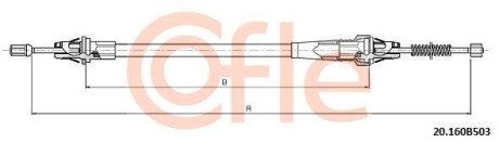 Трос, стояночная тормозная система COFLE 92.20.160B503