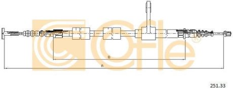 Трос, стояночная тормозная система COFLE 92.251.33