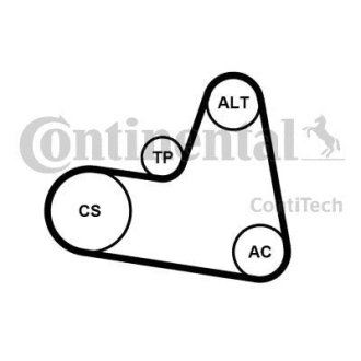 Комплект (ремінь+ролики) CONTITECH 6PK962 K1