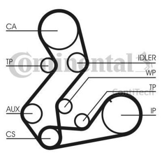 Водяной насос + комплект зубчатого ремня CONTITECH CT901WP3 (фото 1)