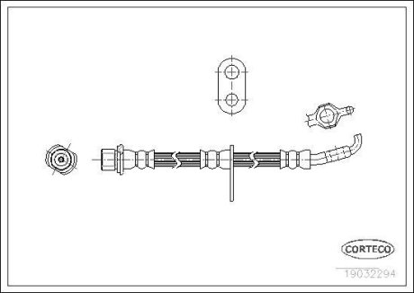 Тормозной шланг CORTECO 19032294