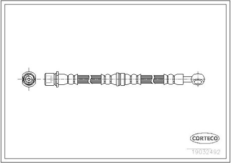 Тормозной шланг CORTECO 19032492