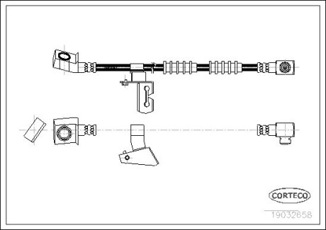 Тормозной шланг CORTECO 19032658