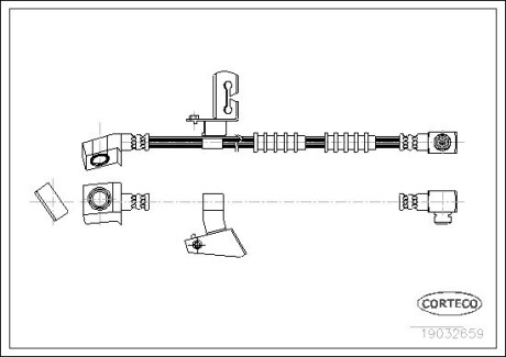 Тормозной шланг CORTECO 19032659