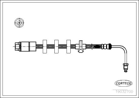 Тормозной шланг CORTECO 19032700