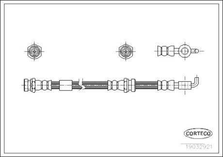 Тормозной шланг CORTECO 19032921