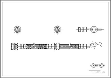Тормозной шланг CORTECO 19032926 (фото 1)