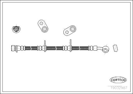 Тормозной шланг CORTECO 19032987