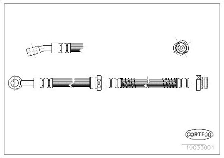 Тормозной шланг CORTECO 19033004 (фото 1)