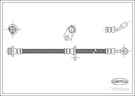Тормозной шланг CORTECO 19033560