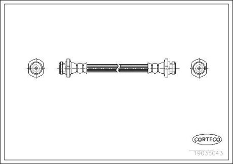 Тормозной шланг CORTECO 19035043