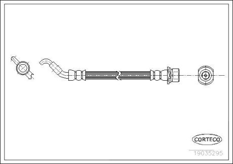Шланг гальмівний CORTECO 19035295